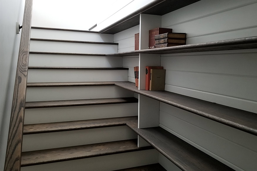 kunkle renovation new construction bookcase